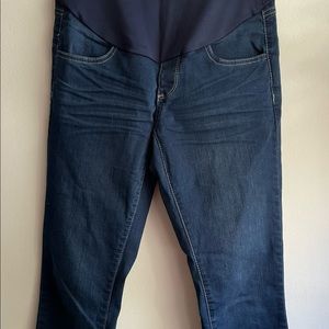 Dark wash, full-panel, maternity jeans, XS
